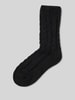 camano Sokken met kabelpatroon Zwart