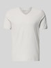 MCNEAL T-Shirt mit V-Ausschnitt und Rollsaum Hellgrau