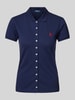 Polo Ralph Lauren Slim Fit Poloshirt mit durchgehender Knopfleiste Marine