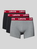 Levi's® Boxershort met band met label in een set van 3 stuks Donkergrijs