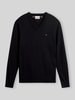 Tommy Hilfiger Regular fit pullover van mix van katoen en kasjmier Zwart