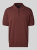 Christian Berg Men Regular Fit Poloshirt mit kurzer Knopfleiste Metallic Rot