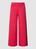 ICHI Flared cut stoffen broek met bandplooien, model 'Kate' Fuchsia