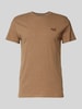 Superdry T-shirt met labelstitching Beige