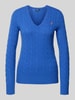 Polo Ralph Lauren Gebreide pullover met kasjmier, model 'KIMBERLY' Koningsblauw