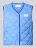 American Vintage regular fit bodywarmer in doorgestikt design model 'YUPIBAM' Lichtblauw