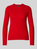 Polo Ralph Lauren Pullover mit Zopfmuster Modell 'JULIANNA' Rot