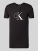 Calvin Klein Jeans T-shirt met labelprint Zwart