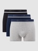 Schiesser Trunks mit Stretch-Anteil im 3er-Pack Mittelgrau Melange