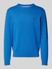 Fynch-Hatton Strickpullover mit Rundhalsausschnitt Blau