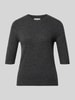 Christian Berg Woman Strickpullover mit 1/2-Arm und Rundhalsausschnitt Dunkelgrau Melange