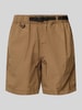 WOODBIRD Regular Fit Shorts mit Gürtel Modell 'Choi' Hellbraun