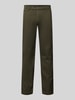 bugatti Chinos o kroju slim fit z mieszanki bawełny Ciemnozielony
