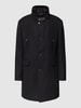 JOOP! Collection Mantel mit Label-Details Modell 'Mikos' Schwarz