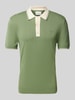 Gant Slim fit poloshirt met labelstitching Rietgroen