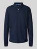 MCNEAL Regular Fit Poloshirt mit Label-Stitching Dunkelblau