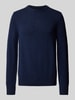 Marc O'Polo Regular fit pullover van tweedgaren  Donkerblauw