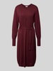 FREE/QUENT Overhemdjurk van viscosemix met strikceintuur, model 'Conny' Bordeaux