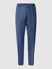 BOSS Slim Fit Anzughose mit Allover-Muster Modell 'Genius' Blau
