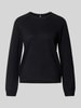 Pieces Regular fit pullover met raglanmouwen, model 'BREE' Zwart