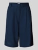 Christian Berg Woman Relaxed Fit Bermudas mit Bundfalten Dunkelblau