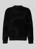 Emporio Armani Sweatshirt mit Strukturmuster Black