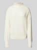 QS Gebreide pullover met opstaande kraag Wit