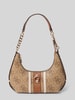 Guess Handtasche mit Label-Detail Modell 'ERENIA' Hellbraun