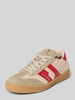 Marc O'Polo Lage sneakers met runderleer  Rood