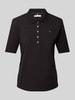 Tommy Hilfiger Poloshirt mit kurzer Knopfleiste Black