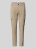 Christian Berg Woman Skinny Fit Cargohose mit Gürtelschlaufen Beige