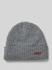 Barts Beanie met labeldetail, model 'WILBERT' Zilver