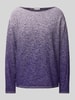 Tom Tailor Regular Fit Strickpullover aus reiner Baumwolle Lila