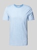 Lindbergh T-shirt met structuurmotief Lichtblauw