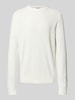 HUGO Regular Fit Strickpullover aus reiner Baumwolle Modell 'SIMO' Weiss