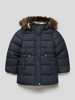 Name It Gewatteerd jack met capuchon, model 'NMFMERETHE JACKET2 GLITTE' Marineblauw