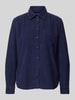 Gant Regular fit corduroy blouse met borstzak Marineblauw