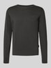 bugatti Strickpullover mit gerippten Abschlüssen Dunkelgrau