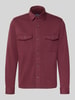 MCNEAL Overshirt mit Knopfleiste Dunkelrot