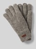 Barts Handschuhe aus Lammwolle mit Label-Detail Modell 'HAAKON' Mittelgrau