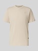 G-Star Raw T-Shirt mit Label-Stitching und Rundhalsausschnitt Beige