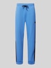 EA7 Emporio Armani Sweatpants mit Label-Print Modell 'NATURAL' Hellblau