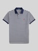 Polo Ralph Lauren Slim Fit Poloshirt aus reiner Baumwolle Modell 'YD MESH STRIPE POLO' Marine