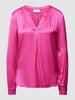 Milano Italy Blusenshirt mit V-Ausschnitt Pink