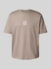 ARMANI EXCHANGE T-Shirt mit Label-Print Taupe