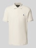Polo Ralph Lauren Slim fit poloshirt met labelstitching Steengrijs