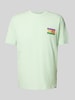 Tommy Jeans T-shirt met labelprint Mintgroen