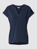 Fransa T-shirt met V-hals, model 'Liv' Marineblauw