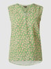 Montego Blousetop van viscose  Appeltjesgroen