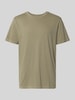 Superdry T-shirt met geribde ronde hals Groen